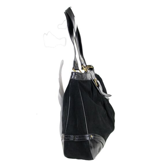 Timi & Leslie BLACK GENUINE LEATHER SUEDE BOHO TOTE SHOULDER BAG HANDBAG PURSE - Picture 2 of 12